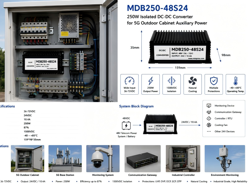 250W Isolated 48V to 24V DC-DC Converter for 5G Outdoor Cabinet.png