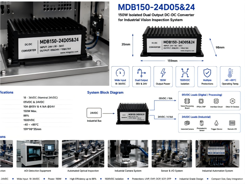 150W Isolated 24V to 5V24V Dual Output DC-DC Converter for Machine Vision.png