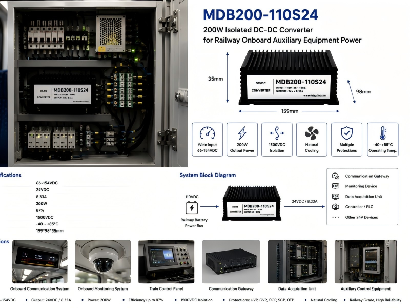 200W Isolated 110V to 24V DC-DC Converter for Railway Onboard Equipment.png