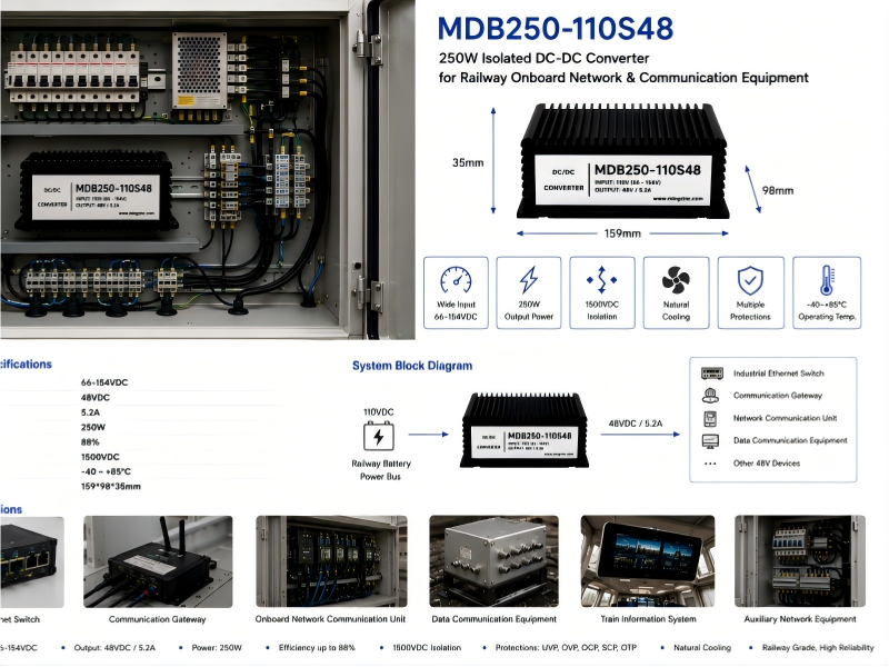 250W Isolated 110V to 48V DC-DC Converter for Railway Network Equipment.png